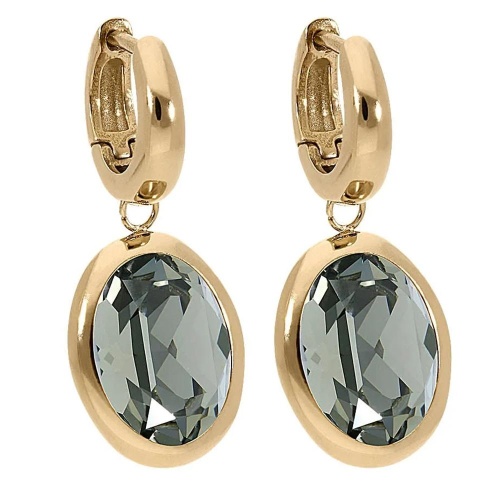 Серьги Qudo Creole TIVOLA small G black diamond, 310531 BW/G фото 3